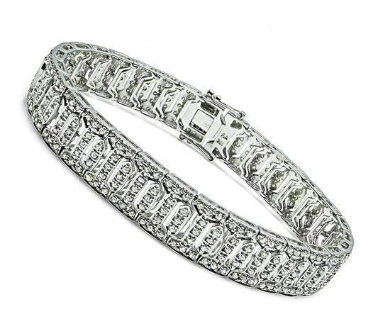 Estate 5.50ct Diamond Gold Bracelet