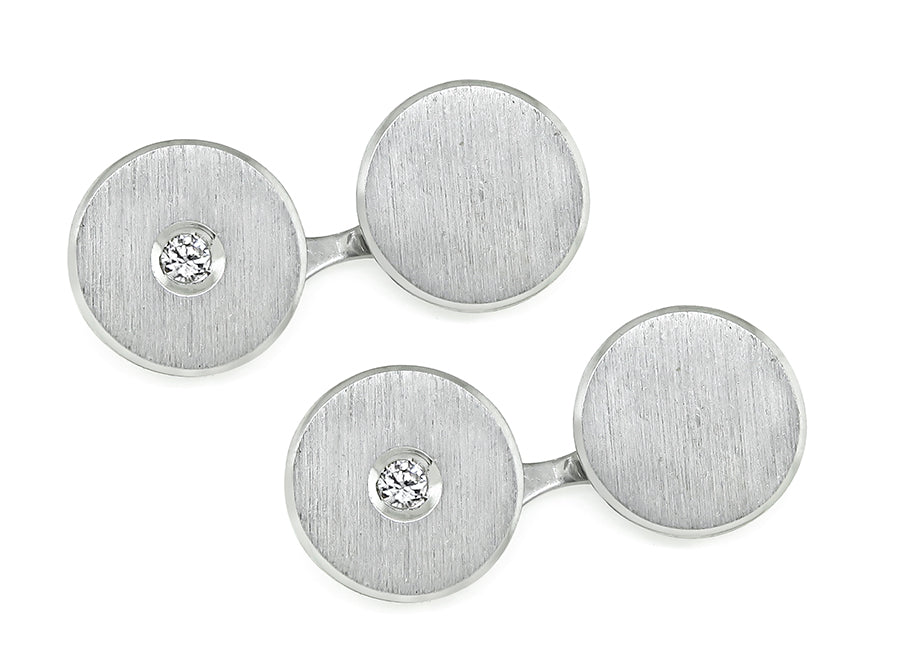 Estate Diamond Gold Cufflinks