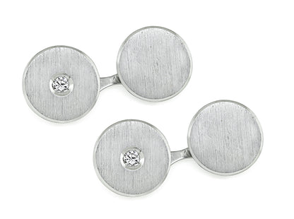 Estate Diamond Gold Cufflinks