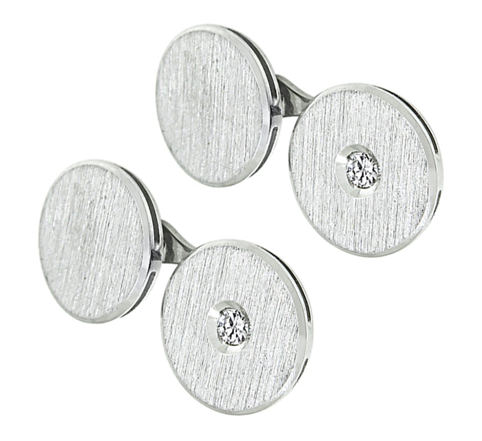 Estate Diamond Gold Cufflinks