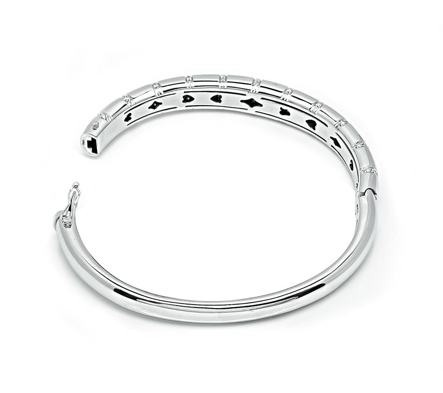 Estate 1.20ct Diamond Gold Bangle
