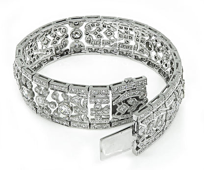 Estate 8.00ct Diamond Gold Bracelet