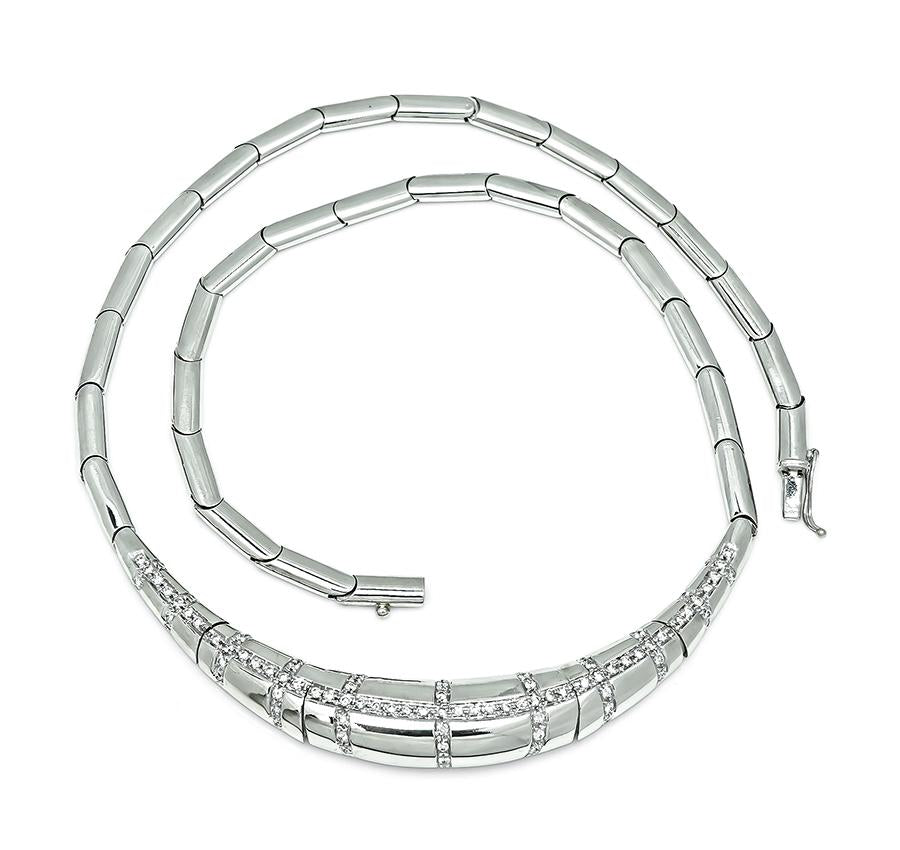 Estate 1.00ct Diamond Gold Necklace