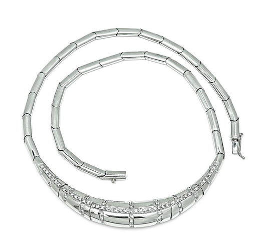 Estate 1.00ct Diamond Gold Necklace