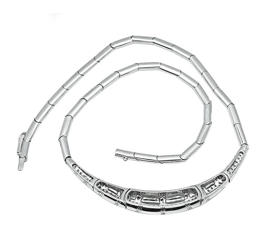 Estate 1.00ct Diamond Gold Necklace