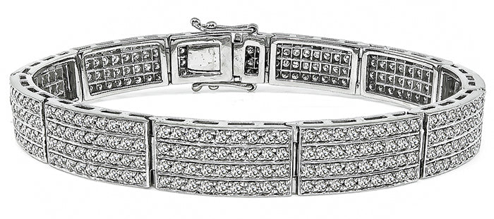 Estate 6.00ct Diamond Gold Bracelet