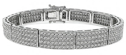 Estate 6.00ct Diamond Gold Bracelet