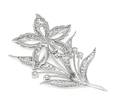 3.75ct Diamond Flower Pin