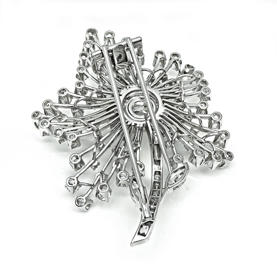 Vintage 6.25cttw Diamond Flower Pin