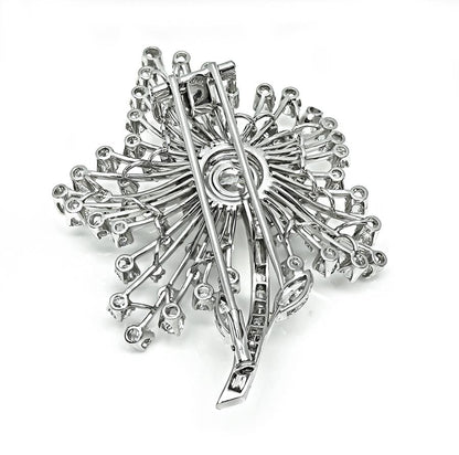 Vintage 6.25cttw Diamond Flower Pin