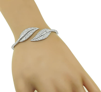 Estate 3.00ct Diamond Gold Bangle