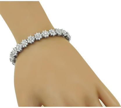 Estate 5.00ct Diamond Platinum Bangle