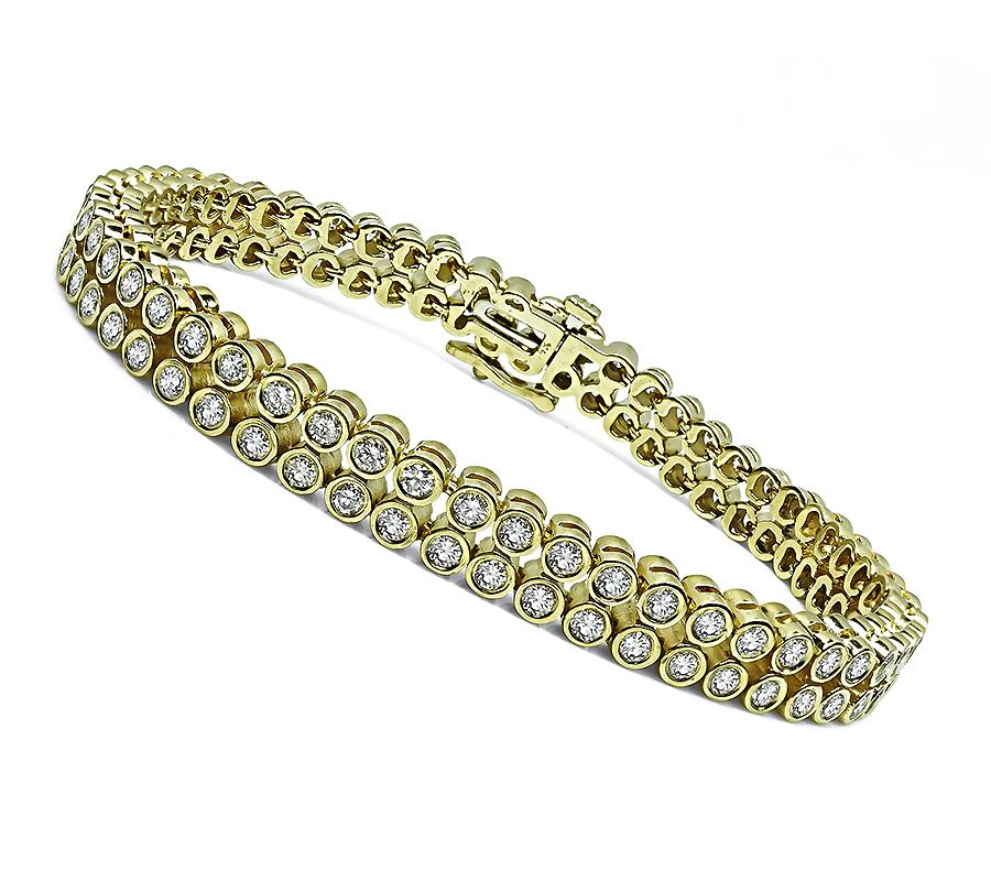 Estate 6.00ct Diamond Gold Bracelet