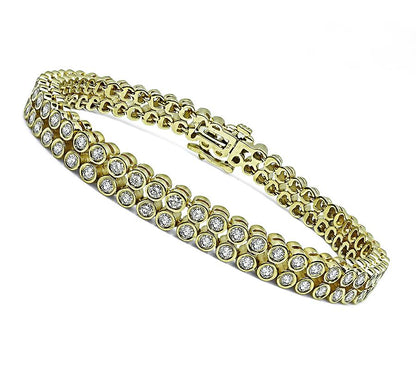 Estate 6.00ct Diamond Gold Bracelet