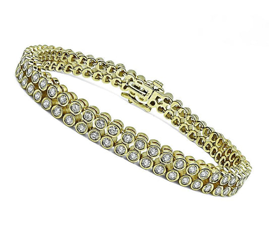 Estate 6.00ct Diamond Gold Bracelet