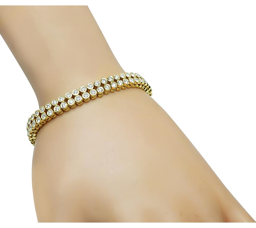 Estate 6.00ct Diamond Gold Bracelet