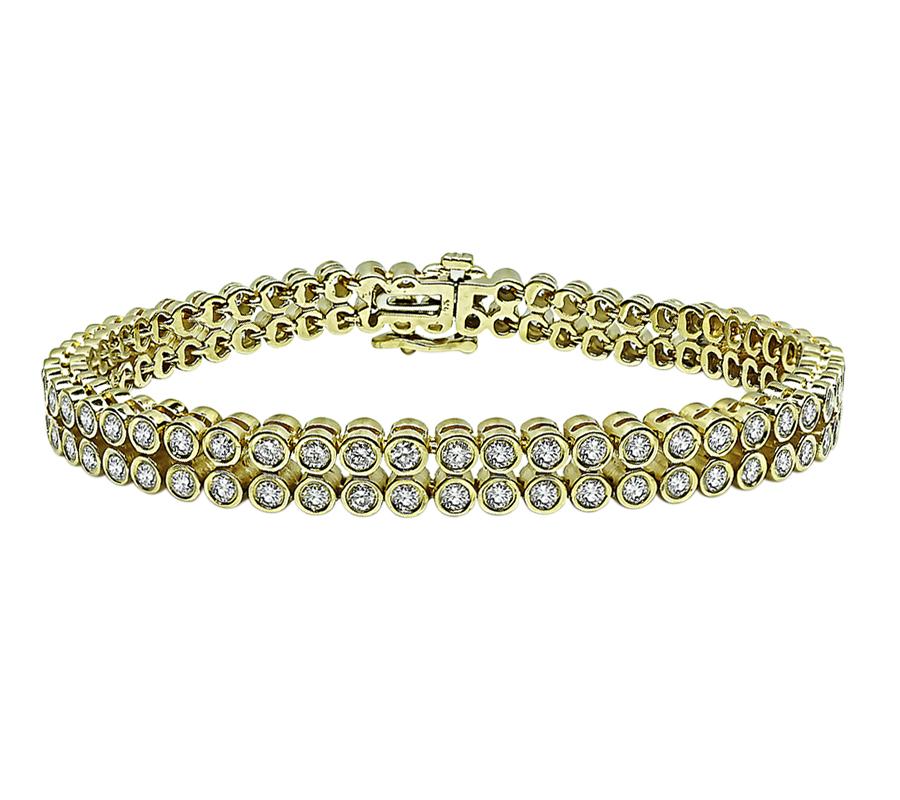 Estate 6.00ct Diamond Gold Bracelet