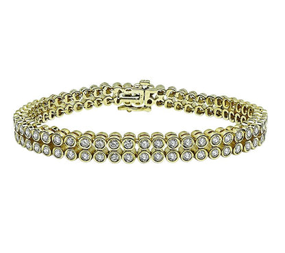 Estate 6.00ct Diamond Gold Bracelet
