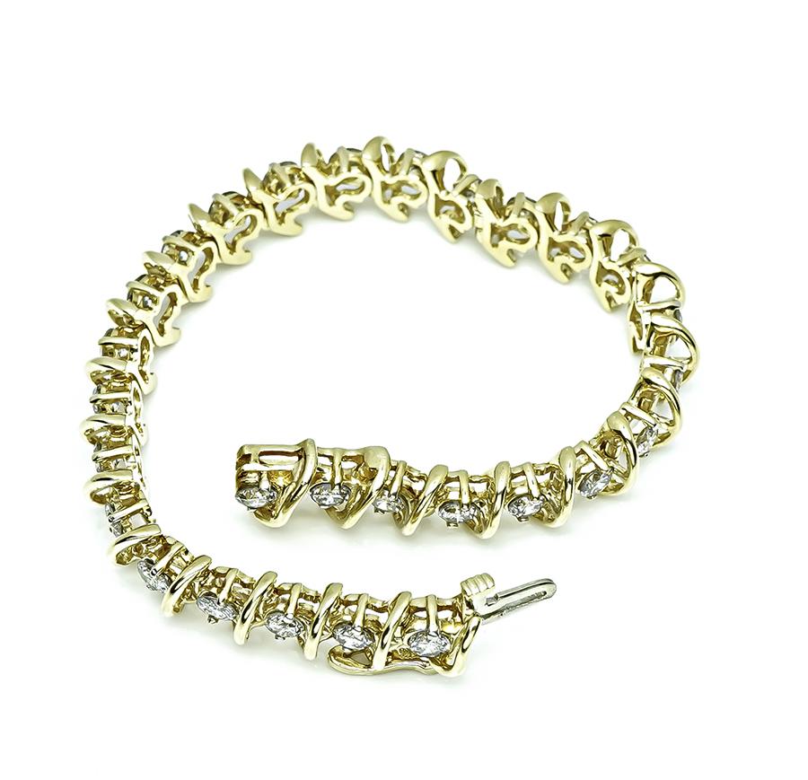 Estate 7.50ct Diamond Gold Bracelet