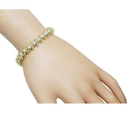 Estate 7.50ct Diamond Gold Bracelet