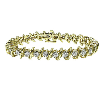 Estate 7.50ct Diamond Gold Bracelet