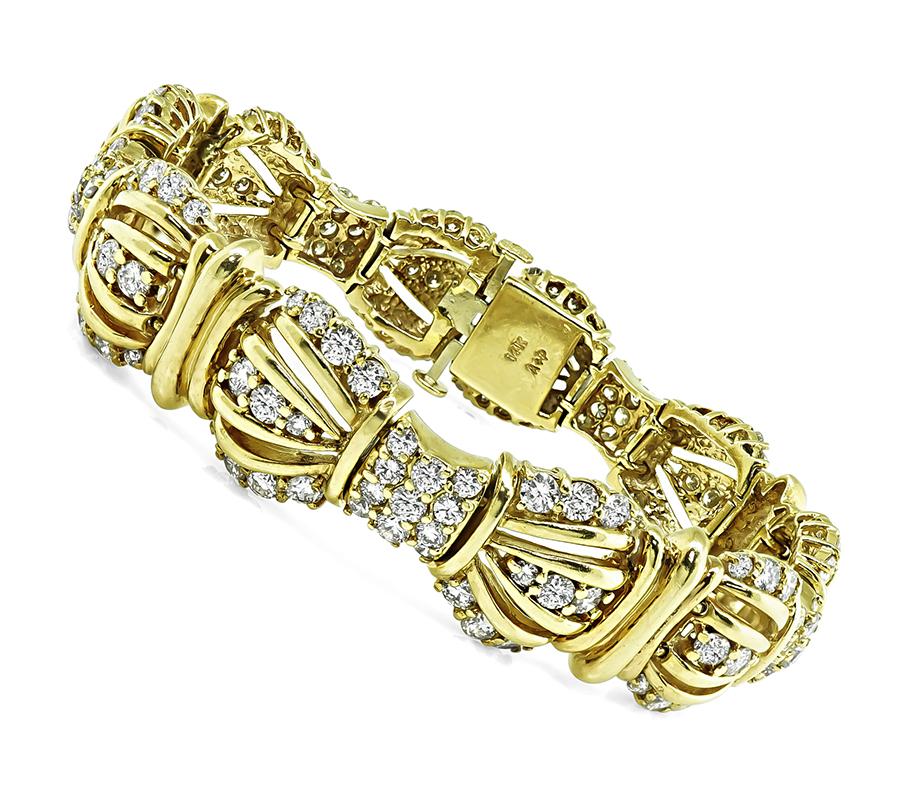 6.50ct Diamond Gold Bracelet