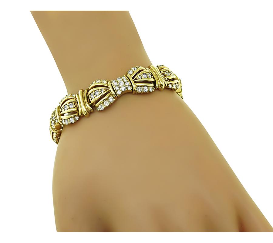 6.50ct Diamond Gold Bracelet