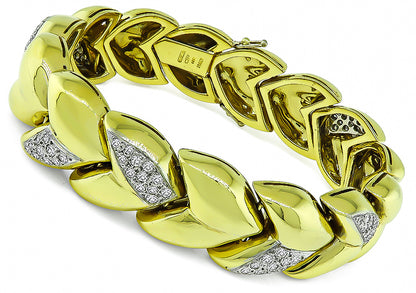 Estate 3.50ct Diamond Gold Bracelet