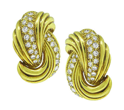 2.00ct Diamond Gold Earrings