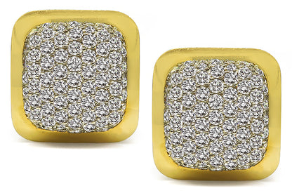 Estate 6.00ct Diamond Gold Earrings