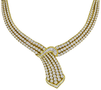Estate 25.00ct Diamond Gold Necklace