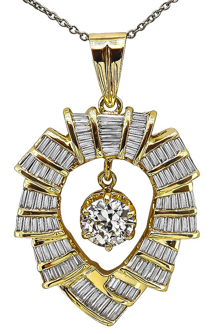 Estate 3.61cttw Diamond Pendant