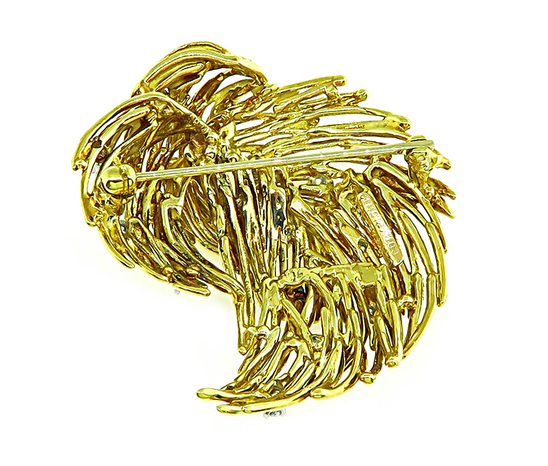 Estate 0.50ct Diamond Gold Pin