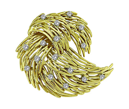 Estate 0.50ct Diamond Gold Pin