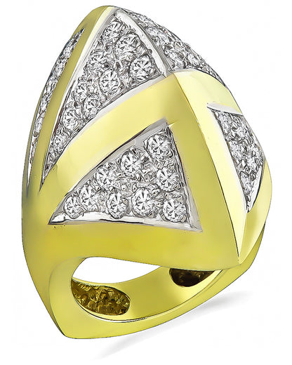 Estate 2.00ct Diamond Gold Fashion Ring