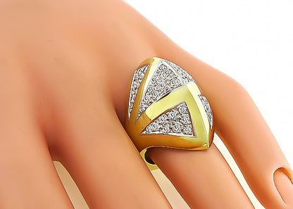Estate 2.00ct Diamond Gold Fashion Ring