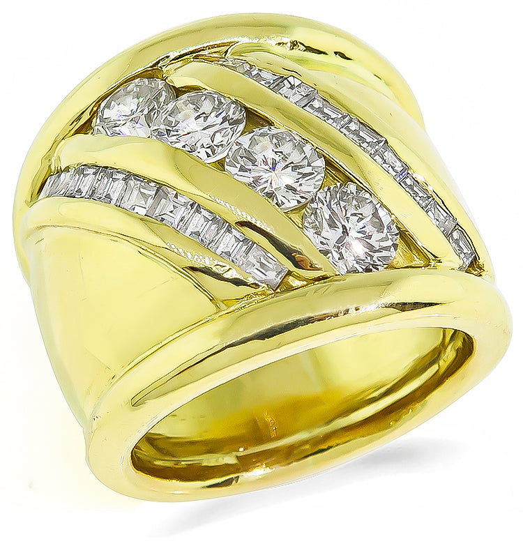 Estate 2.90ct Diamond Gold Ring