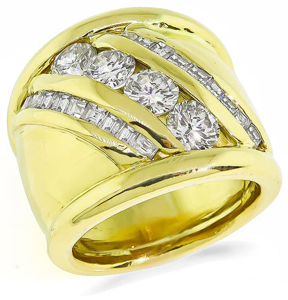 Estate 2.90ct Diamond Gold Ring