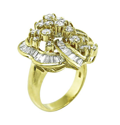 Estate 2.50ct Diamond Gold Ring