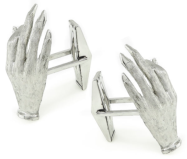 Estate 0.60ct Diamond Hand Cufflinks