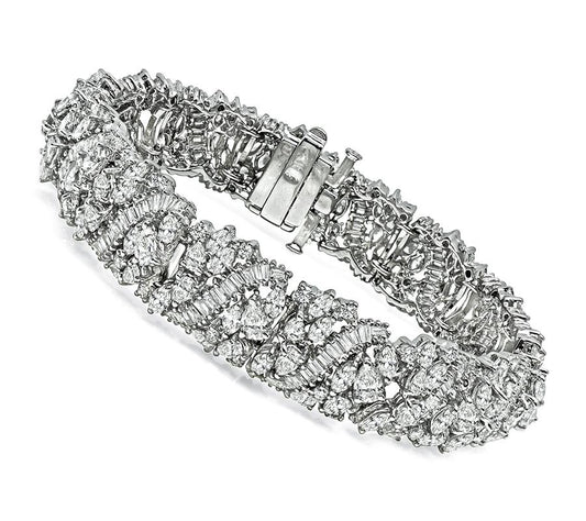 Estate 13.00ct Diamond Platinum Bracelet