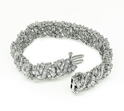 Estate 13.00ct Diamond Platinum Bracelet