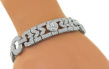 Estate Morris Kaplan and Sons 12.37cttw Diamond Bracelet