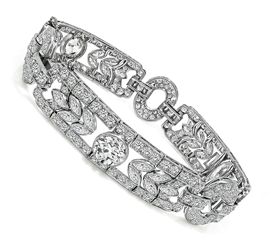 Estate Morris Kaplan and Sons 12.37cttw Diamond Bracelet