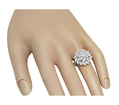 Estate 2.50ct Diamond Platinum Cocktail Ring