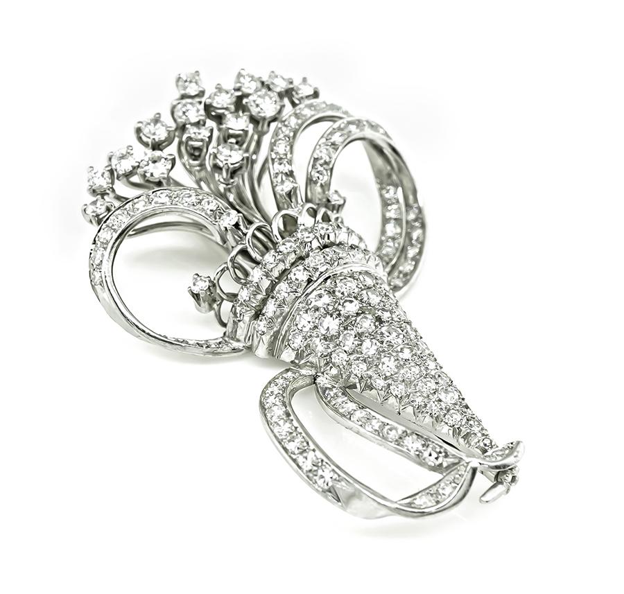 5.50ct Diamond Platinum Pin
