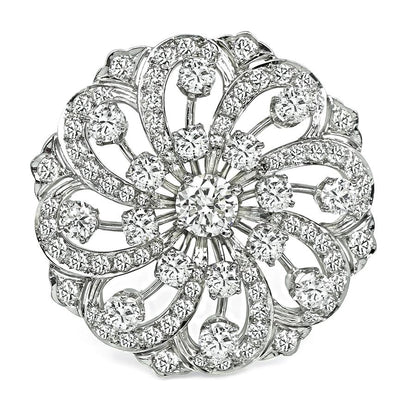 Estate 6.50ct Diamond Pin / Pendant