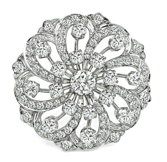 Estate 6.50ct Diamond Pin / Pendant