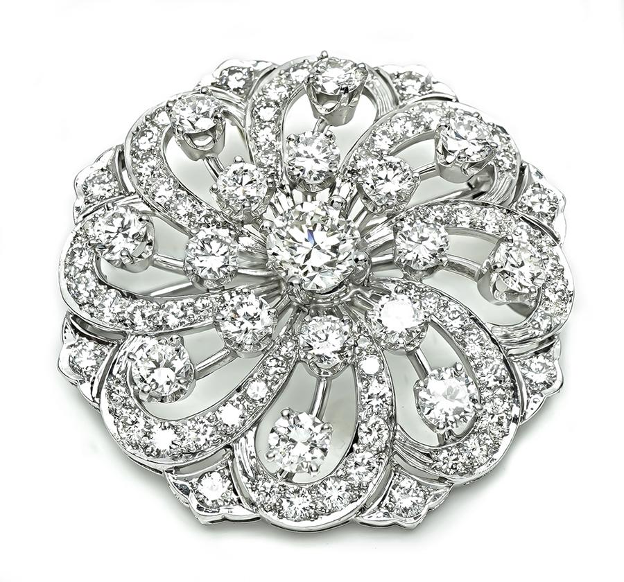 Estate 6.50ct Diamond Pin / Pendant