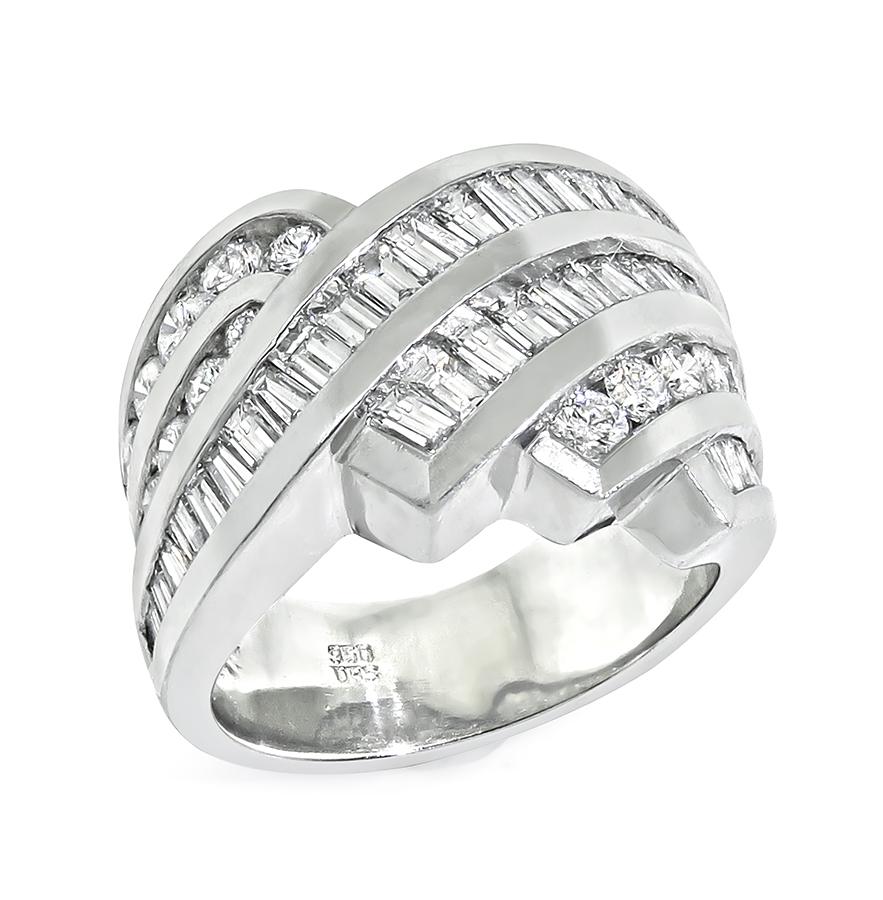 Estate 1.75ct Diamond Platinum Ring